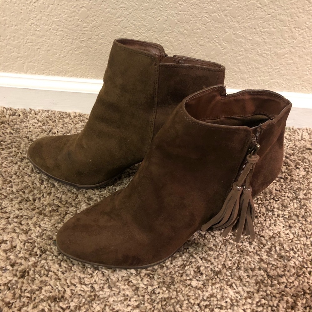 Merona brown booties, size 9. Worn twice